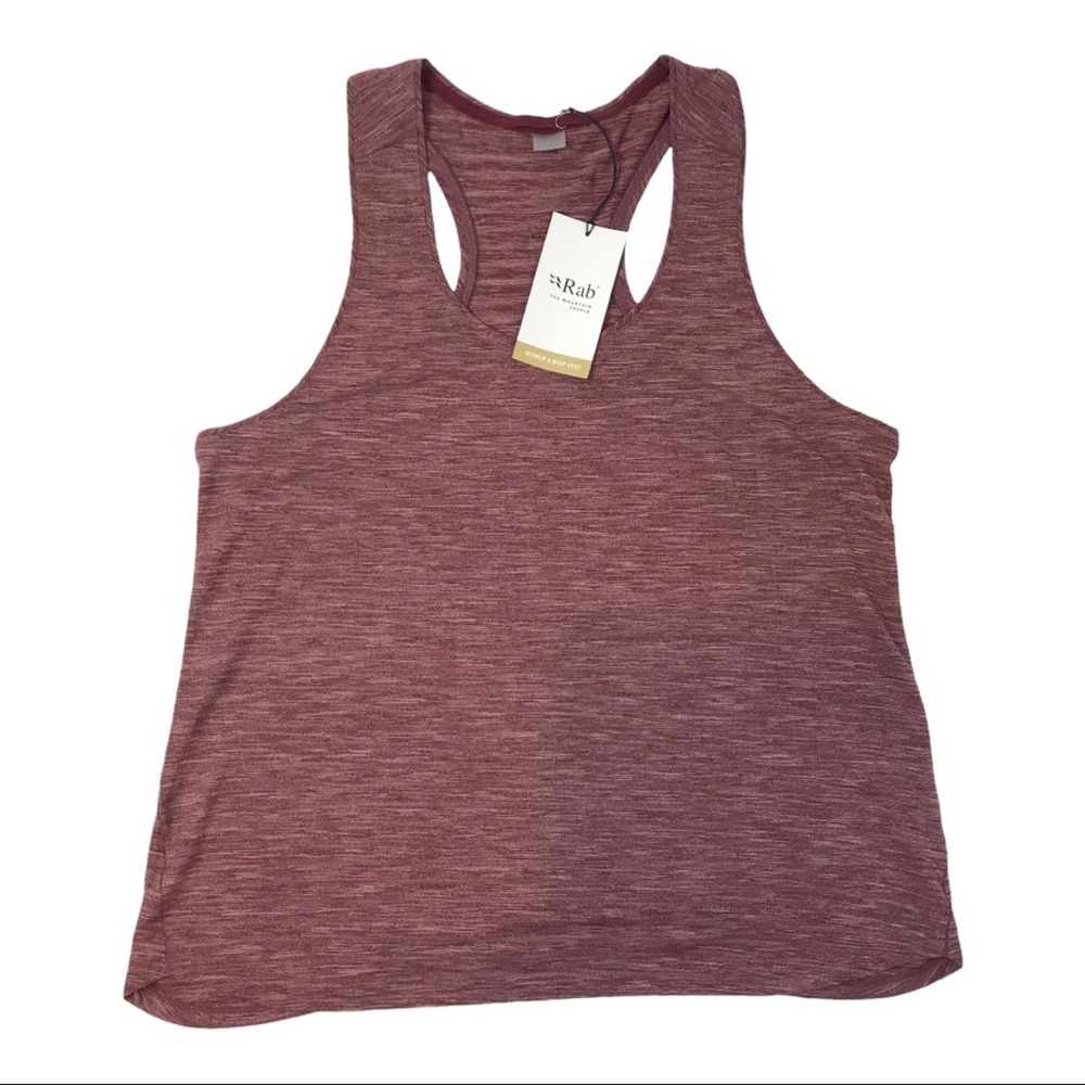 NWT Rab Womens Wisp Vest Storm Deep Heather Tank Top - Picture 2 of 9